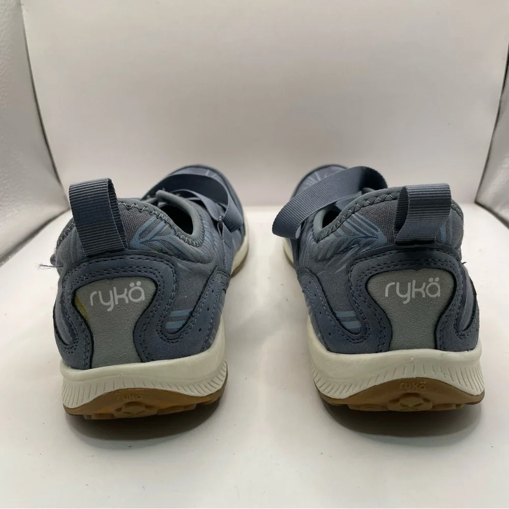 Ryka Kailee Comfort Shoe Textile Blue Fern Design Size women’s 9m arch support - Picture 4 of 7